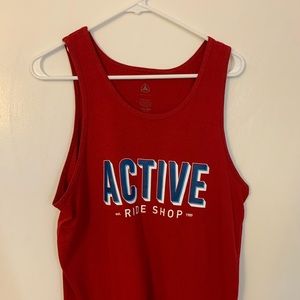 Red active shirt size medium